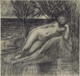 Sleeping Nymph by the River