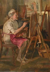 Artist at work in Cor Visser