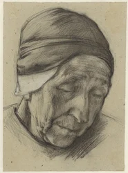 Head of Jantien Klinker, Three-Quarter View