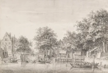 View of the Sint-Anthoniessluis in Amsterdam