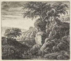 Landscape with a Small Waterfall (series: Rocky Landscapes)