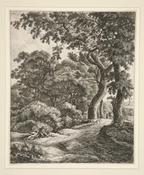 The two travelers resting in the woods