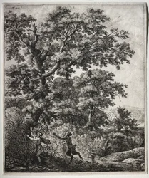 Six large upright landscapes with scenes from Ovid