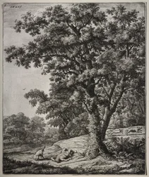 Six large upright landscapes with scenes from Ovid