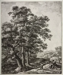 Six large upright landscapes with scenes from Ovid