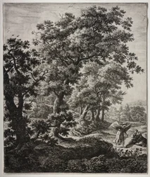 Six Large Upright Landscapes with Scenes from the Old Testament: Hagar Comforted by the Angel