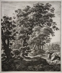 Six Large Upright Landscapes with Scenes from the Old Testament: Hagar Comforted by the Angel