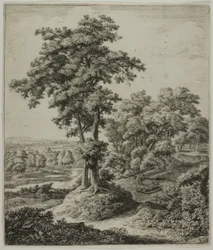 The Unfaithful Prophet of Judah, from Six Large Upright Landscapes with Scenes from the Old Testament