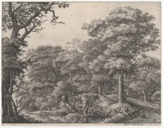 Travelers Resting in the Forest, 17th century