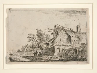 Village with a Watermill, from a set of 12 landscape etchings