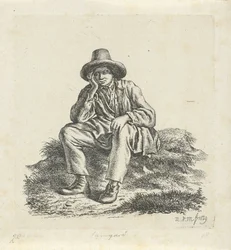 Seated Man Supporting His Head