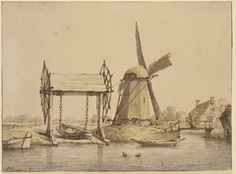 Landscape with Ship Lift and Mill