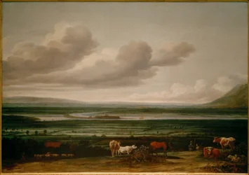 Lower Rhine Landscape near Kleve with Schenkenschanz Fortress, Hoch and Niederelten