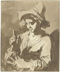 Young Woman with Fan