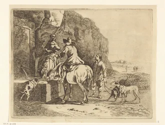 Riders at Watering Place