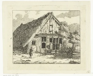 Woman Standing in Front of a House in Staphorst