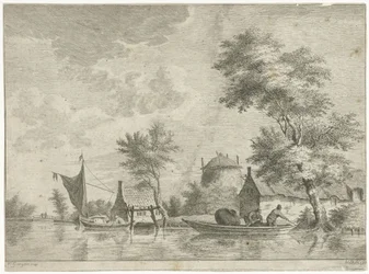 River Landscape with a Haystack