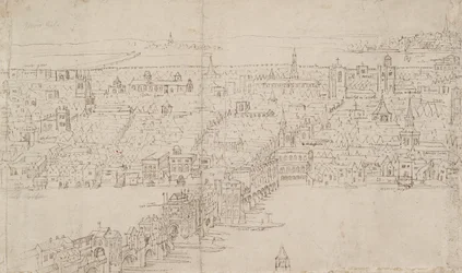 Panorama of London as seen from Southwark: London Bridge
