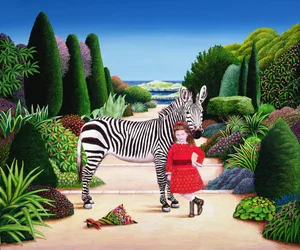 Girl with Zebra