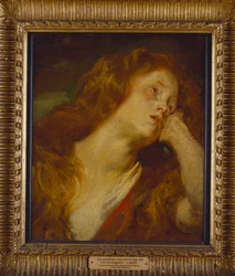 A Young Woman, Bust Length, Resting Her Head on Her Hand