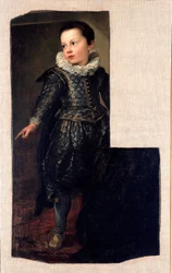 Portrait of Ansaldo Pallavicino (born 1622) as a child. Antonie Van Dyck (1599-1641), approx. 1625, dimensions 288x198 cm, Genoa, Galleria Nazionale di Palazzo Spinola