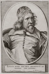 Portrait of Inigo Jones engraved by Wenceslaus Hollar