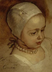 Princess Elizabeth, 1635 - 1650 and Princess Anne, 1637 - 1640. Daughters of Charles I