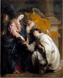 Saint Hermann Joseph worshipping the Virgin