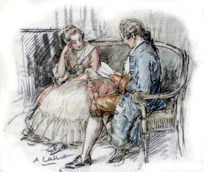 Werther Reading to Charlotte