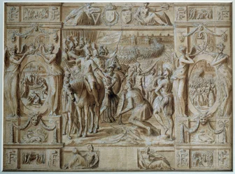 The Submission of Milan (Drawing by Antoine Caron)