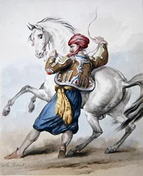 A Persian Tries to Overcome a French Horse
