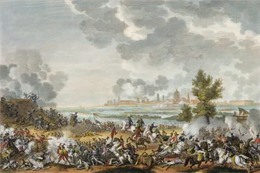 The Battle of S. Giorgio di Mantova, 29 Fructidor, Year 4 (September 1796) engraved by Jean Duplessi-Bertaux