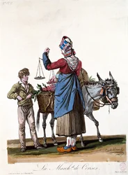 The Cherry Seller, engraved by Philibert Louis Debucourt