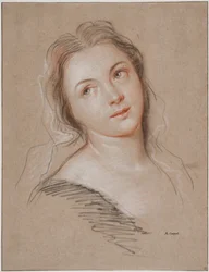 A Young Woman, Looking over Her Shoulder