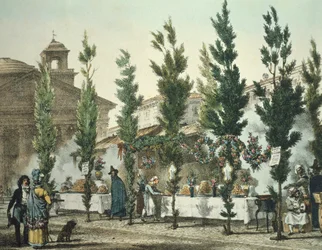 Pantheon street food vendors, Rome