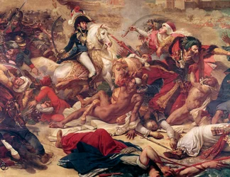 Battle of Abukir, general Murat fighting against ottoman army (detail)