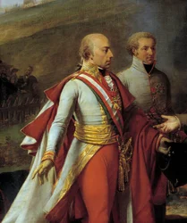 Interview of Napoleon I and Francis II at Sarutschitz in Moravia after the Battle of Austerlitz, 1805 (detail)