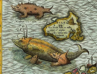 Detail of A Map of the Sea (Carta Marina) by Olaus Magnus