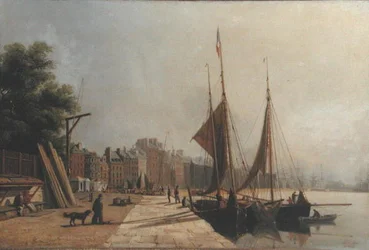 Early Morning Quayside, Le Havre (c.1853)