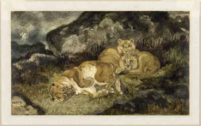Lioness and Cubs, c.1832