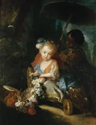 Prince Friedrich Ludwig in a Garden Cart