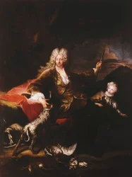 Portrait of the Marchese Paolo Corbelli, full-length, Seated on a Bank at the Edge of a Wood