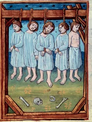 Five Men Hanged. Miniature in 