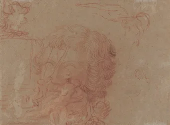 Figure Sketches and a Copy After a Sculpted Head
