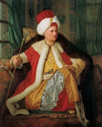 Portrait of Charles Gravier Count of Vergennes in Turkish Attire