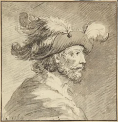 Profile of a Man in a Plumed Hat