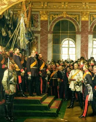 The Proclamation of Wilhelm as Kaiser of the New German Reich, in the Hall of Mirrors at Versailles on 18th January 1871