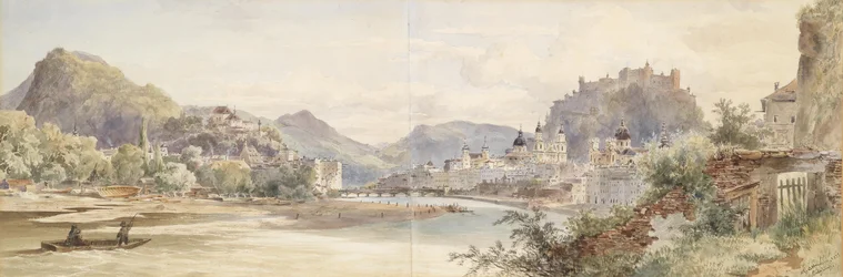 Panorama of the City of Salzburg with Hohensalzburg Fortress