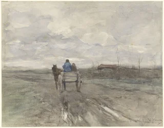 Farm Cart on a Country Road