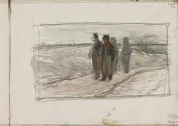 Four Men on a Path